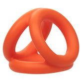 Alpha Liquid Silicone Tri-Ring Orange Ultra Stretchy Enhancer Ring COCK RINGS Sling